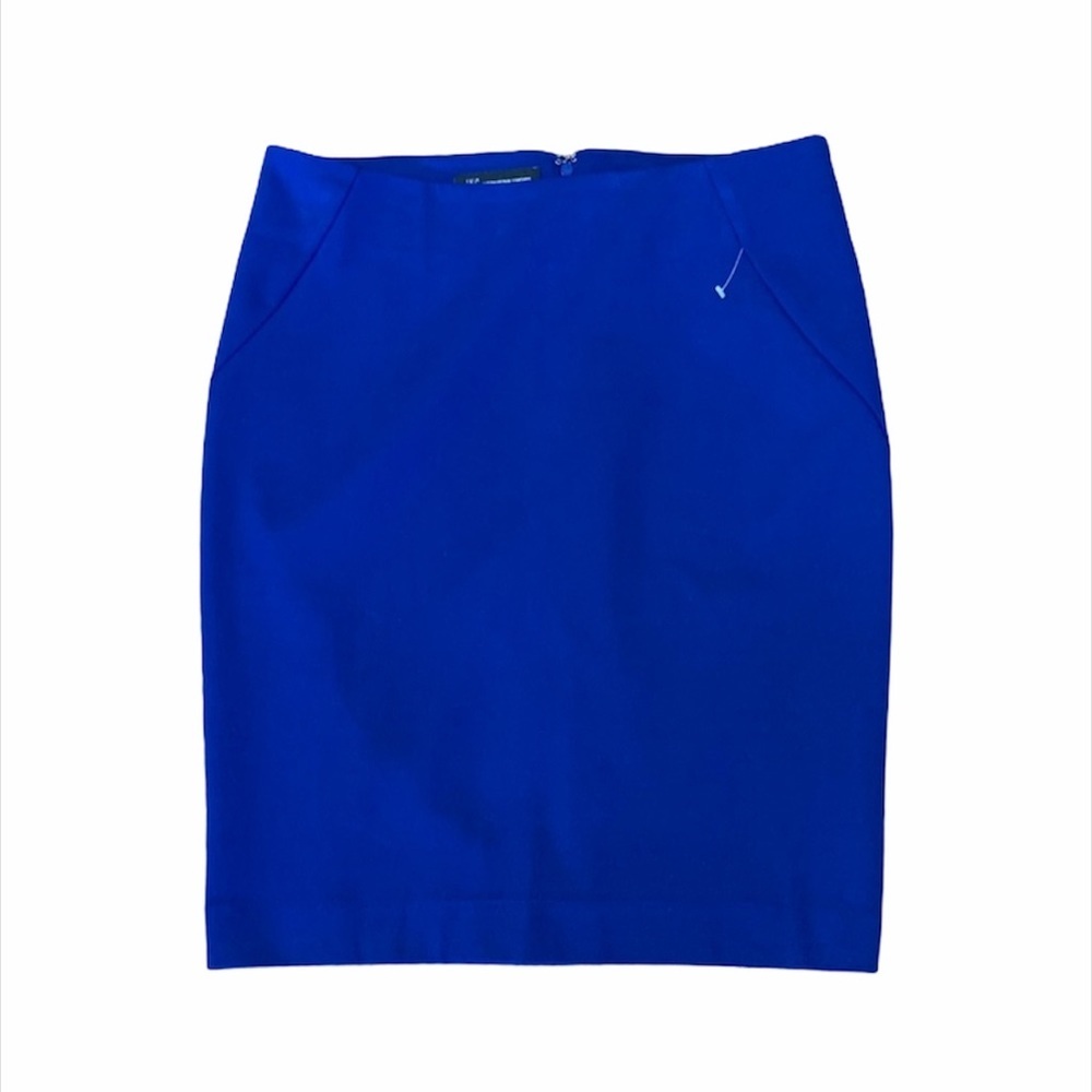 INC International Concepts Blue Midi Career Skirt